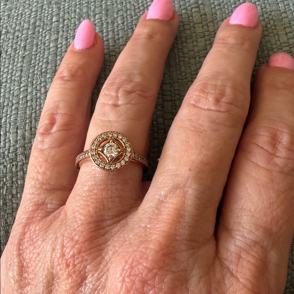 Pandora Rose Gold Ring and Stud Earrings set - Picture 2 of 9